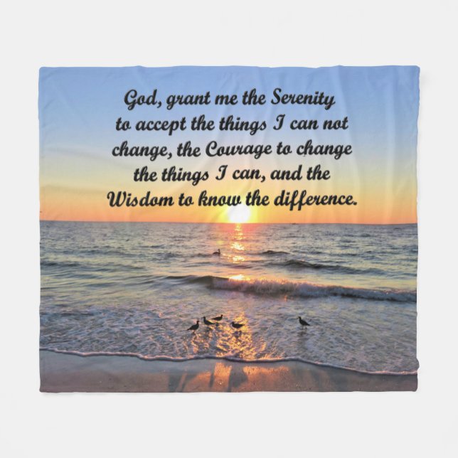 COUVERTURE POLAIRE AWIER INSPIRANT LA SÉRÉNITÉ PRAYER FLEECE BLANKET (Devant (Horizontal))
