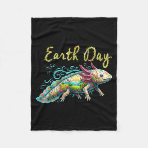 Couverture Polaire Axolotl jour de la terre 2026 animal amateurs d'ax