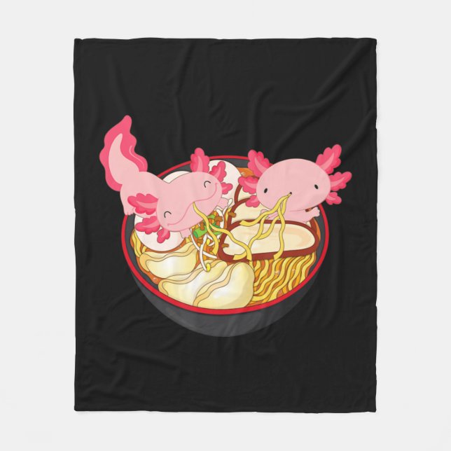 Couverture Polaire Axolotl Ramen Noodle Kawaii Japanese Poison Te (Devant)