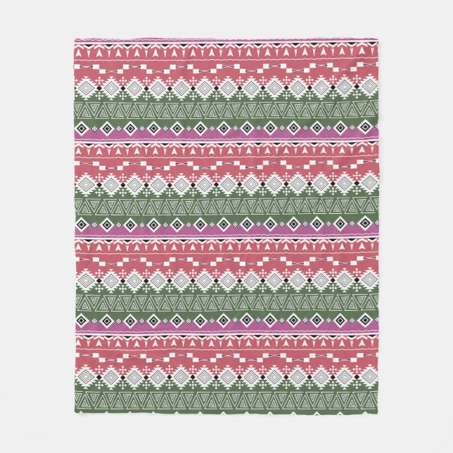 Couverture Polaire Aztec pattern, stripes. (Devant)