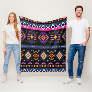 Couverture Polaire Aztèque coloré