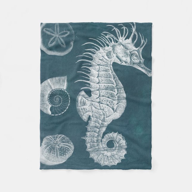Couverture Polaire Azure Seahorse Study I (Devant)