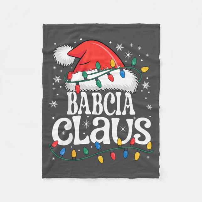 Couverture Polaire Babcia Claus Funny Xmas Christmas Grandma Holiday  (Devant)