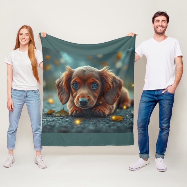 Couverture Polaire baby dachshund (En situation)