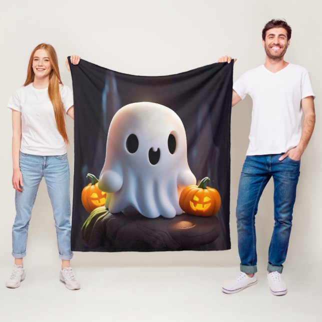 Couverture Polaire Baby Ghost Déplaisant mignon caractère Halloween (En situation)