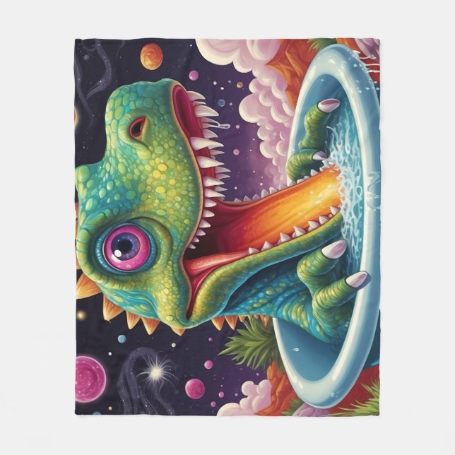 Couverture Polaire Baby shower Dino-Mite (Devant)