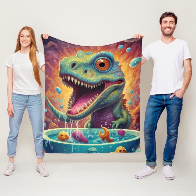 Couverture Polaire Baby shower Dino-Mite (En situation)