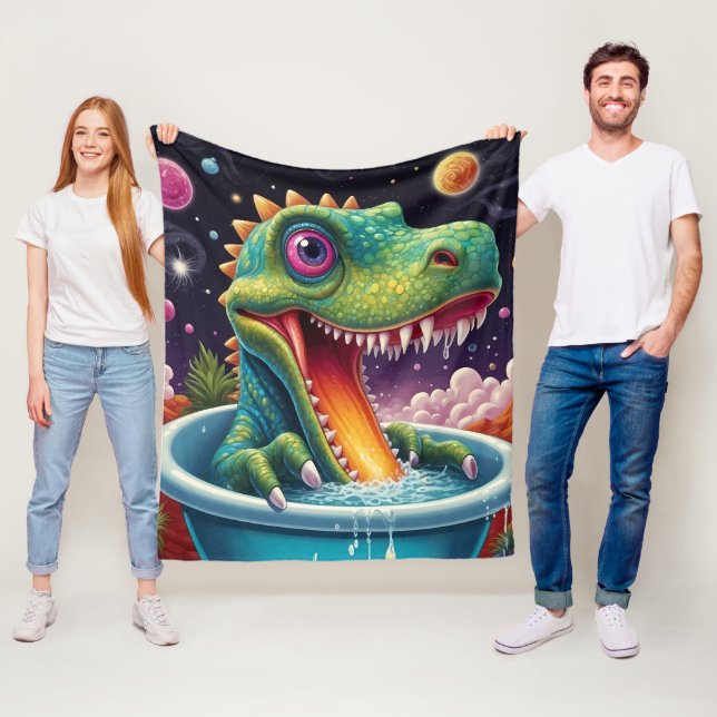 Couverture Polaire Baby shower Dino-Mite (En situation)