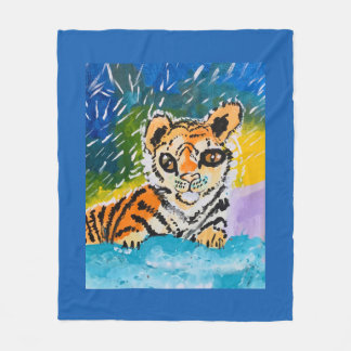 Couverture Polaire Baby Tiger "Art by Kids"