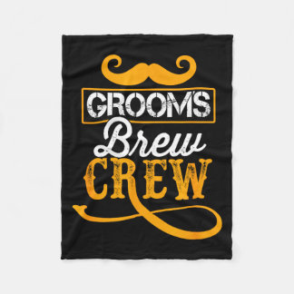 Couverture Polaire Bachelor Party Crew Groomer Wedding Groom Funny