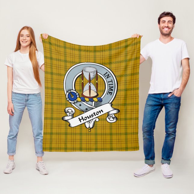 Couverture Polaire Badge Clan De Houston Tartan Plaid (En situation)