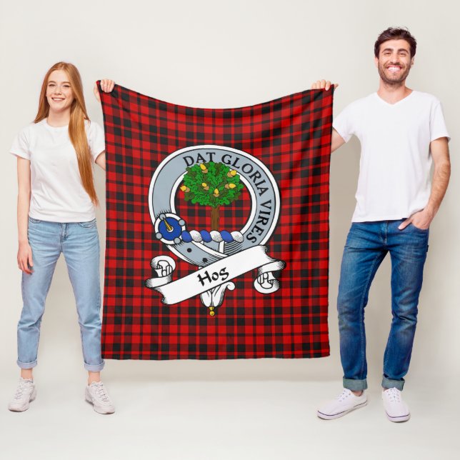 Couverture Polaire Badge De Clan De Cochon Tartan Plaid (En situation)