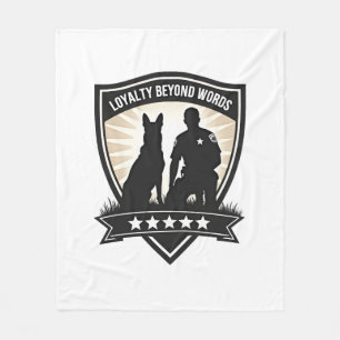 Couverture Polaire Badge de police K9 vintage Loyalty Beyond Words Ve