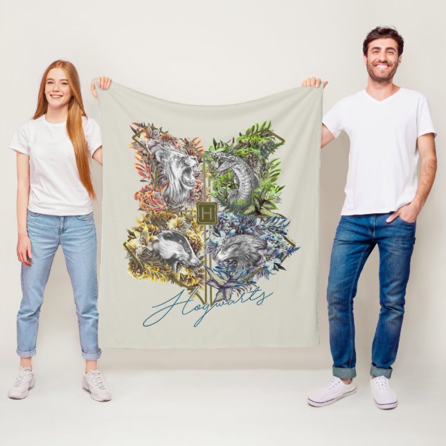 Couverture Polaire Badge HOGWARTS™ Floral Graphic (En situation)