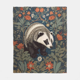 Couverture Polaire Badger de Woodland William Morris inspiré