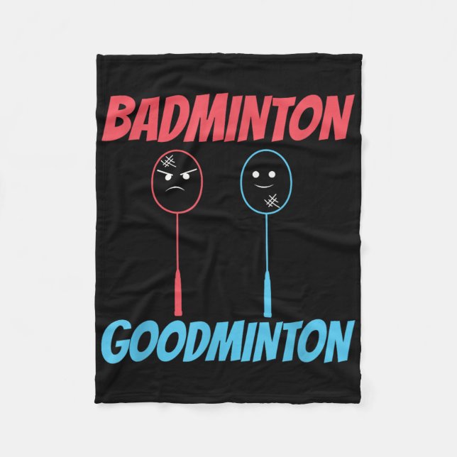 Couverture Polaire Badminton Goodminton Racket Meme  (Devant)