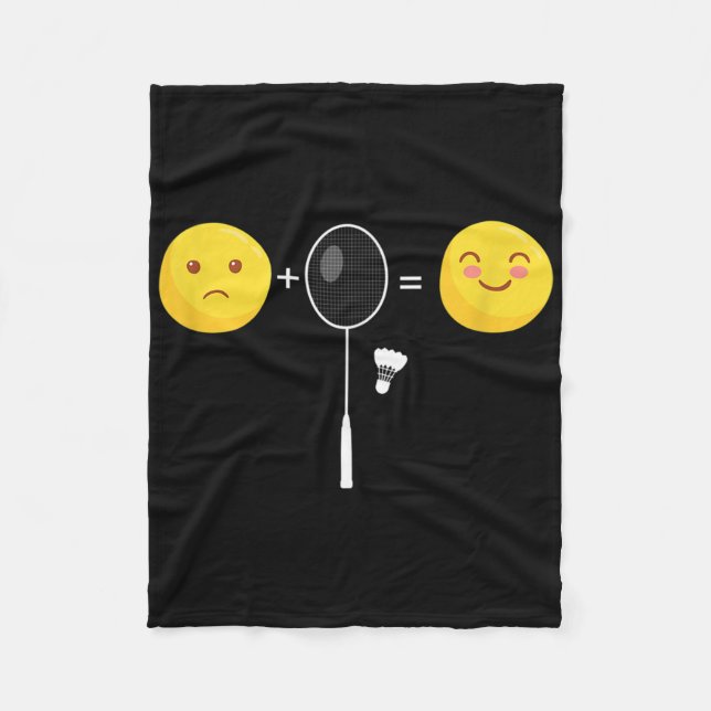 Couverture Polaire Badminton Love Happy Team Player Coach Funny Shutt (Devant)
