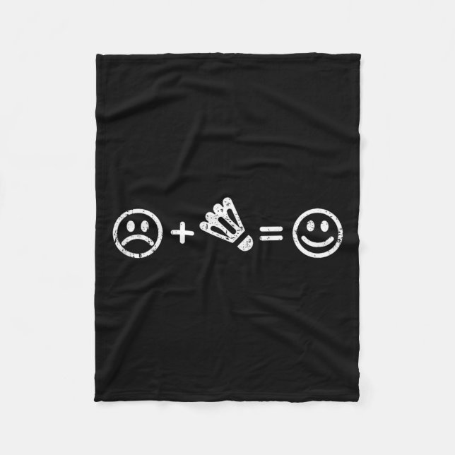Couverture Polaire Badminton Makes Happy Funny Shuttle Badminton Play (Devant)