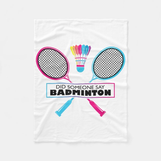 Couverture Polaire Badminton Sports Hobby Navette Rétro  (Devant)