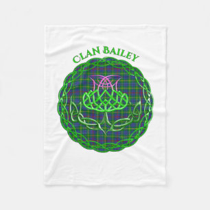 Couverture Polaire Bailey Scottish Tartan Thistle celtique