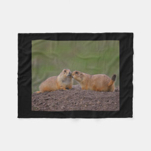 Couverture Polaire baiser de chien de prairie