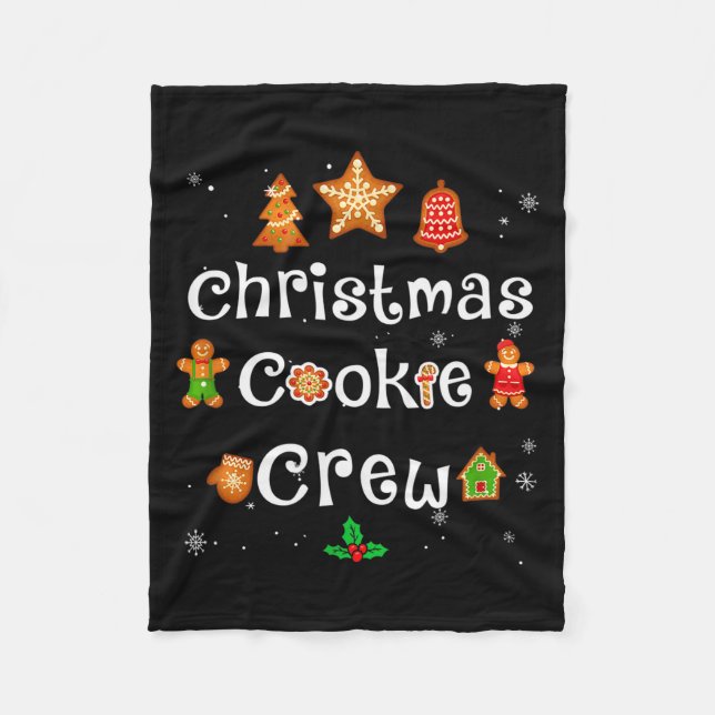 Couverture Polaire Bakers Christmas Cookie Crew Family Baking Team Ho (Devant)