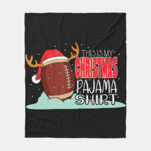 Couverture Polaire Bal de football de Noël Fun de Noël Sport Noël B