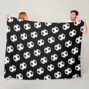 Couverture Polaire Bal de soccer Blanche polaire