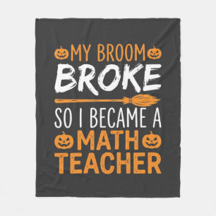 Couverture Polaire Balai d'Halloween de professeur de mathématiques d