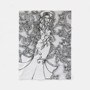 Couverture Polaire Balayé Ink Goddess Pagan Art