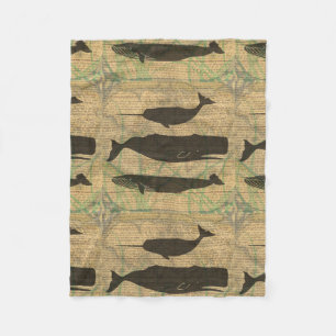 Couverture Polaire Baleine antique Vie marine