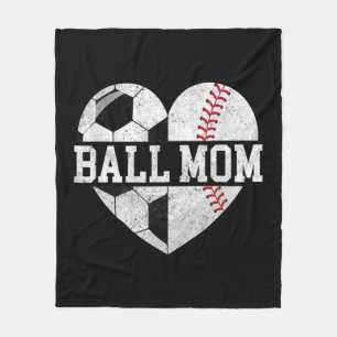 Couverture Polaire Ball Maman Coeur Amusant Baseball Soccer Maman