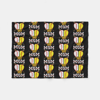 Couverture Polaire Ball Mom Softball Amateurs de baseball Drôle Mère