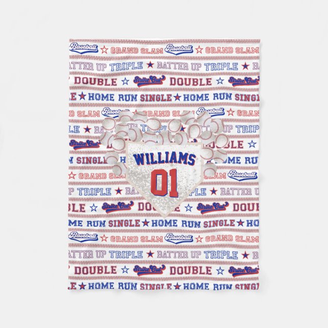 Couverture Polaire Ball Stitch - Baseball (Devant)