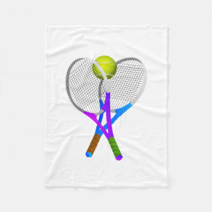 Couverture Polaire Balle de tennis et raquettes
