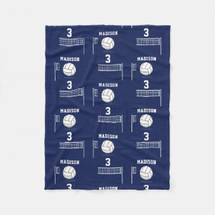 Couverture Polaire Balle de volley-ball personnalisée et Motif Net