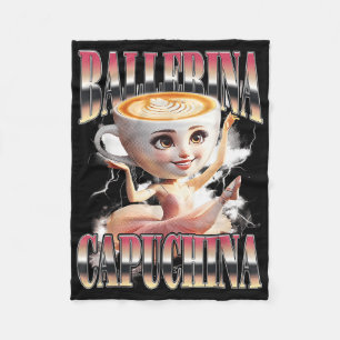 Couverture Polaire Ballerina Capuchina Funny Italien Brainrot meme Hu