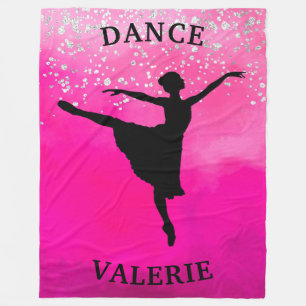 Couverture Polaire Ballerina Dance Pink Ombre Sparkle