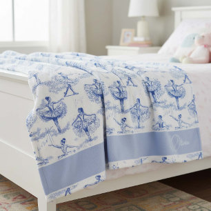 Couverture Polaire Ballerina Moves Motif Blue ID738