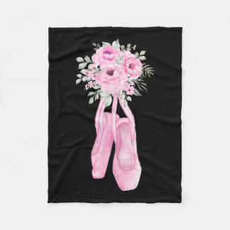 Couverture Polaire Ballerina Pointe Chaussures Fleurs Ballet Danseur 