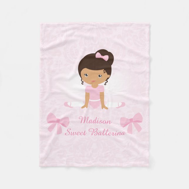 Couverture Polaire Ballerine douce personnalisée (Devant)