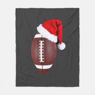 Couverture Polaire Ballon de football américain de Noël avec chapeau