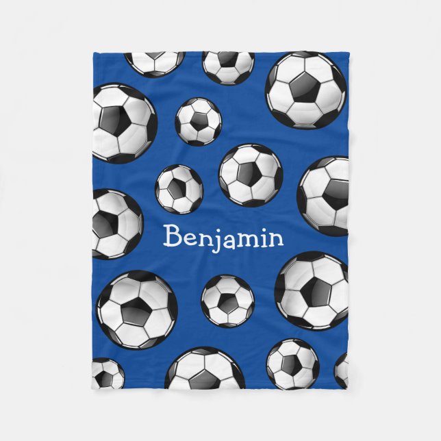 Couverture Polaire Ballon de football brillant (Devant)
