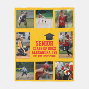 Couverture Polaire Ballon de softball personnalisé Nuit de fin d'étud