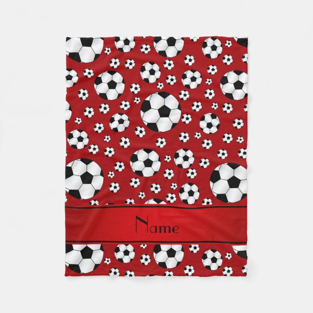 Couverture Polaire Ballons de football nommés faits sur commande de (Devant)