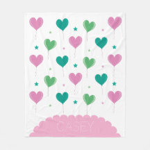 Ballons en forme de cœur Vert Rose Motif Étoile Mi