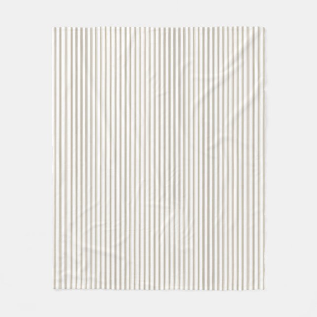 Couverture Polaire Bande de cueillette beige et blanche (Devant)