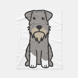 Couverture Polaire Bande dessinée de chien de Schnauzer miniature