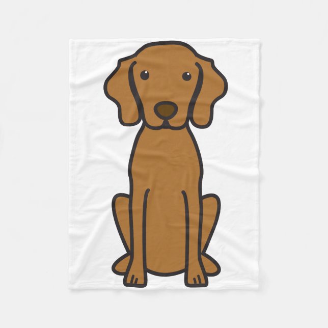 Couverture Polaire Bande dessinée de chien de Vizsla (Devant)