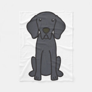 Couverture Polaire Bande dessinée de chien de Weimaraner